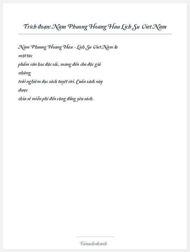 Trích đoạn Nam Phuong Hoang Hau Lich Su Viet Nam