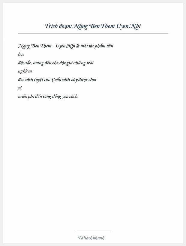 Trích đoạn Nang Ben Them Uyen Nhi
