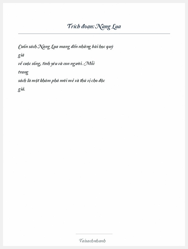 Trích đoạn Nang Lua
