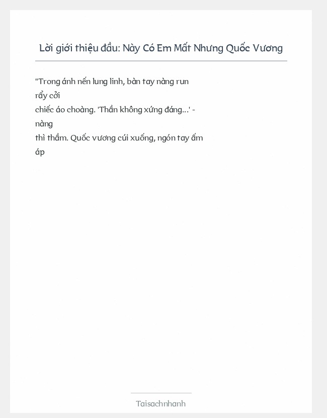 Trích đoạn Này Có Em Mất Nhưng Quốc Vương