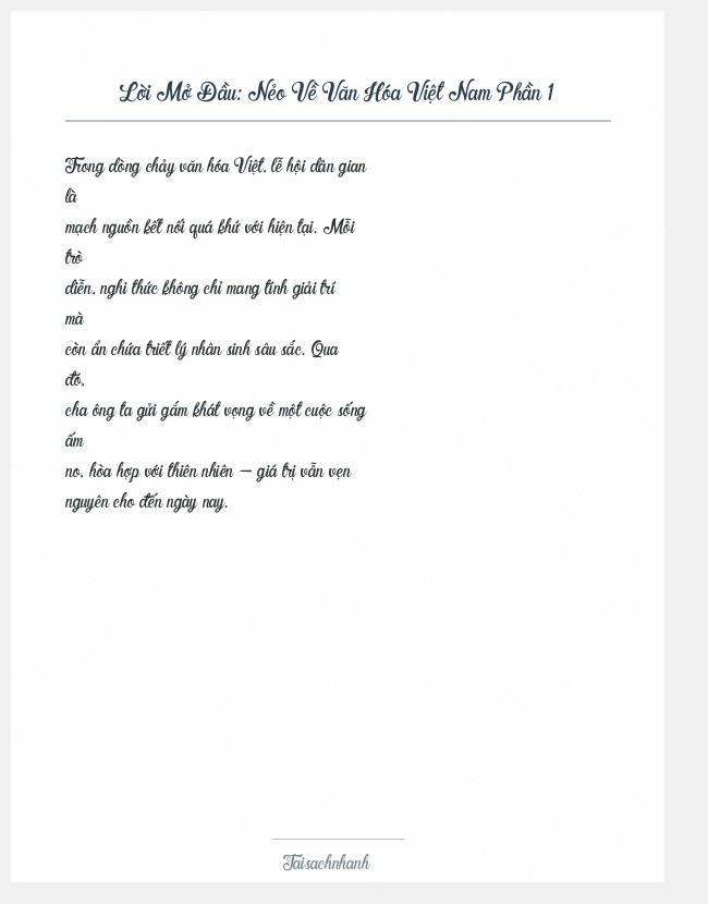 Trích đoạn Nẻo Về Văn Hóa Việt Nam Phần 1