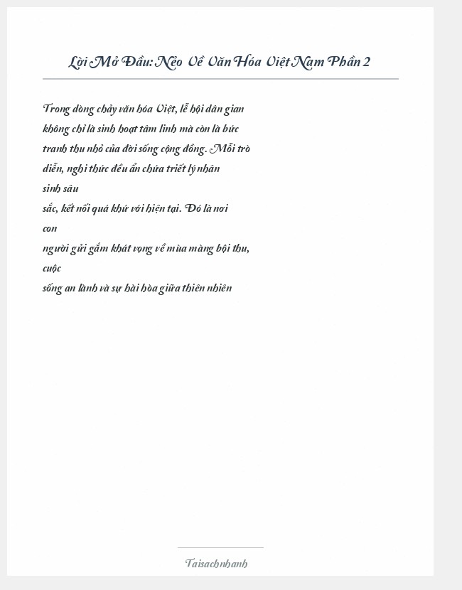 Trích đoạn Nẻo Về Văn Hóa Việt Nam Phần 2