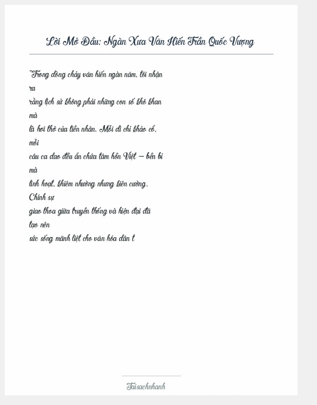 Trích đoạn Ngàn Xưa Văn Hiến Trần Quốc Vượng