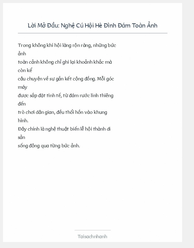 Trích đoạn Nghệ Cú Hội Hè Đình Đám Toàn Ảnh