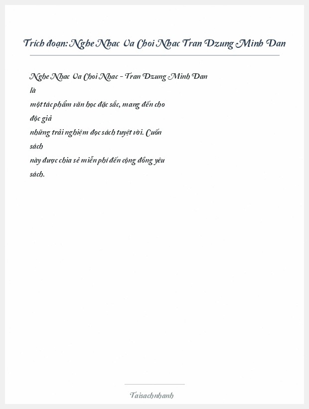 Trích đoạn Nghe Nhac Va Choi Nhac Tran Dzung Minh Dan