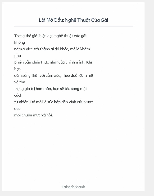 Trích đoạn Nghệ Thuật Của Gái