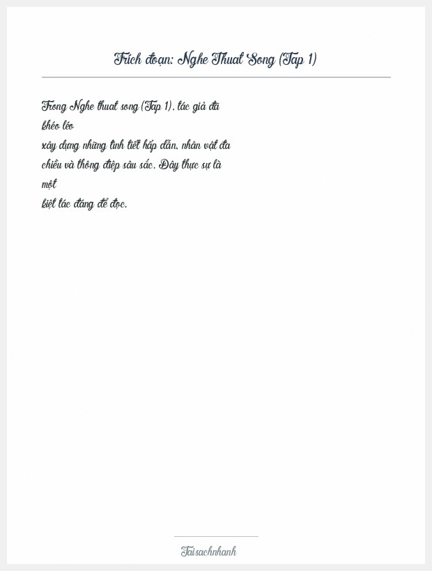 Trích đoạn Nghe Thuat Song (Tap 1)