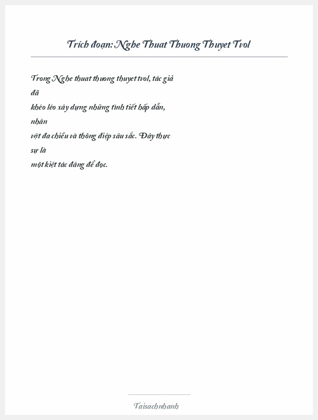 Trích đoạn Nghe Thuat Thuong Thuyet Tvol