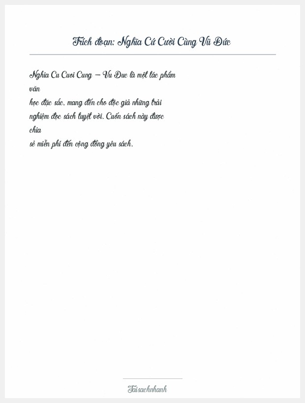 Trích đoạn Nghĩa Cứ Cười Cùng Vũ Đức