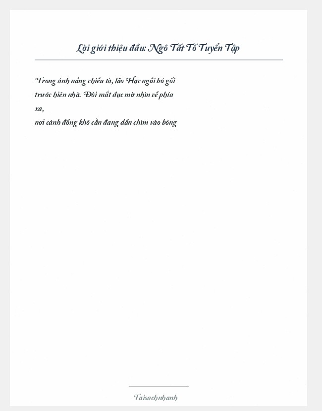 Trích đoạn Ngô Tất Tố Tuyển Tập