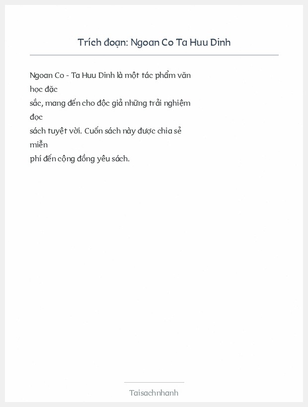 Trích đoạn Ngoan Co Ta Huu Dinh