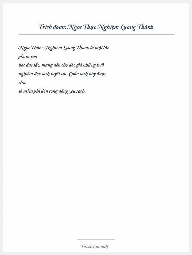 Trích đoạn Ngọc Thực Nghiệm Lương Thánh