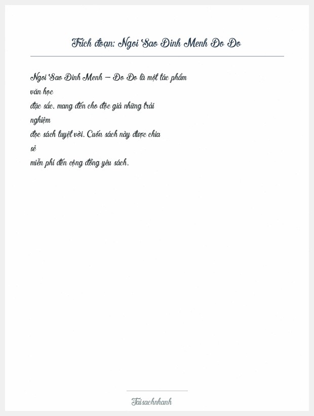 Trích đoạn Ngoi Sao Dinh Menh Do Do