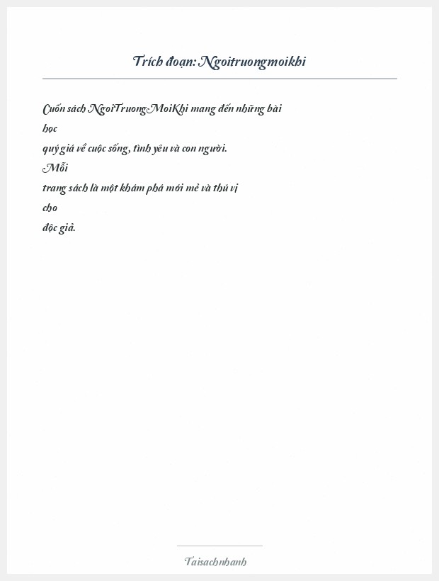 Trích đoạn Ngoitruongmoikhi