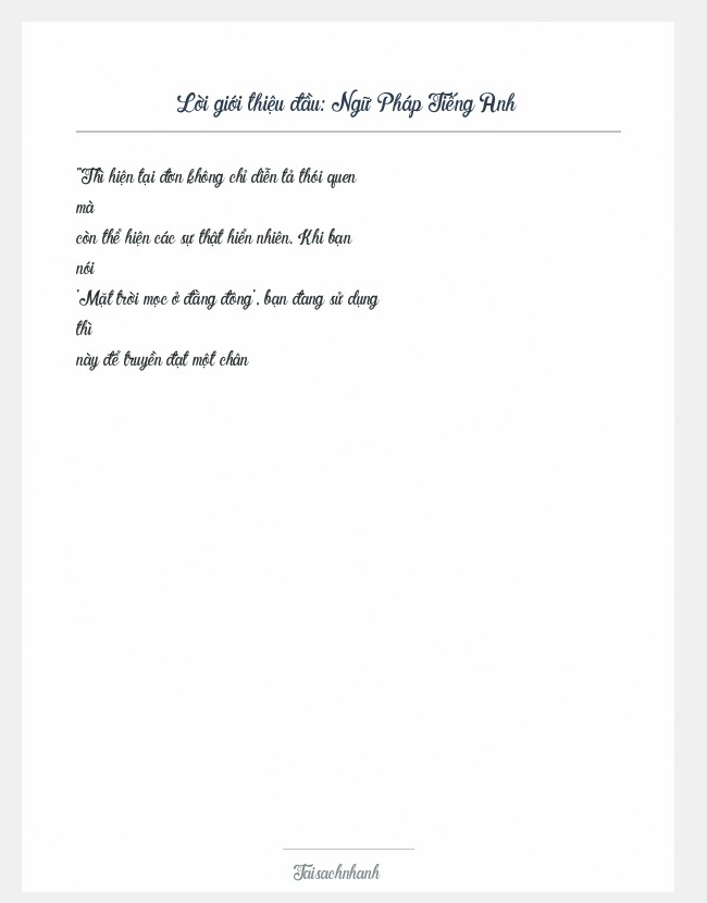 Trích đoạn Ngữ Pháp Tiếng Anh