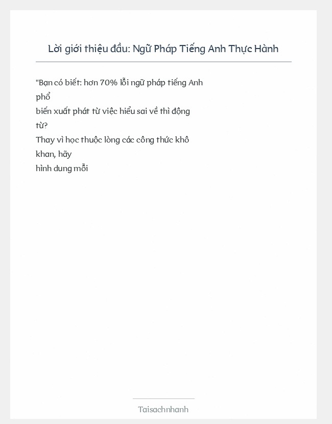 Trích đoạn Ngữ Pháp Tiếng Anh Thực Hành