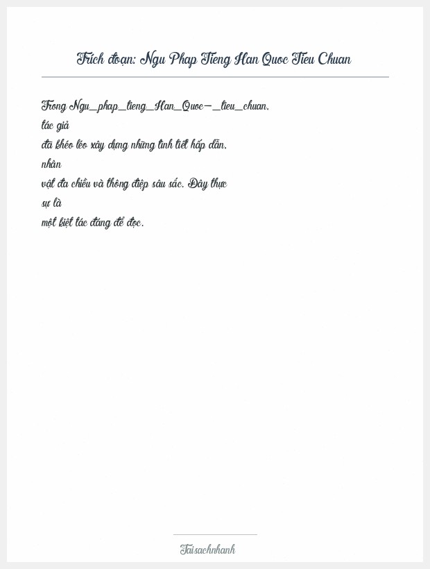 Trích đoạn Ngu Phap Tieng Han Quoc Tieu Chuan