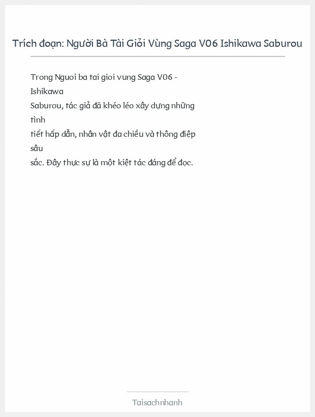 Trích đoạn Người Bà Tài Giỏi Vùng Saga V06 Ishikawa Saburou