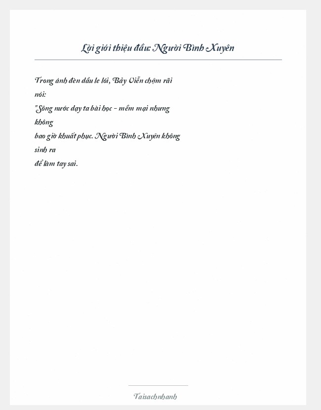 Trích đoạn Người Bình Xuyên