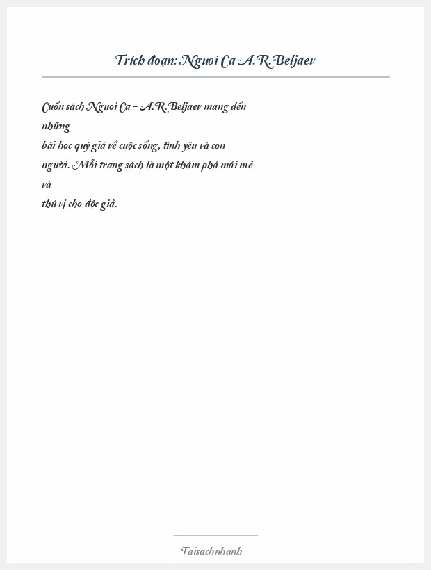 Trích đoạn Nguoi Ca A.R.Beljaev