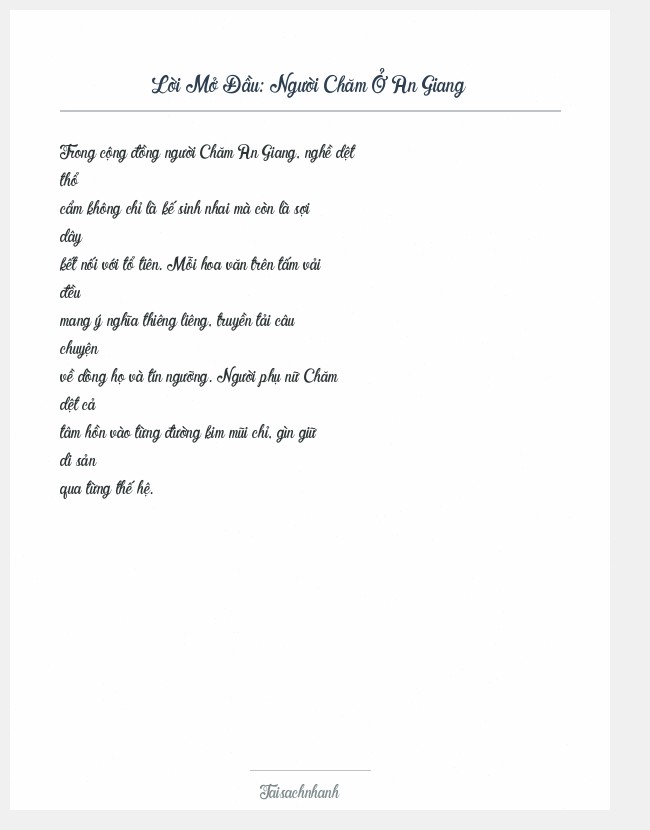 Trích đoạn Người Chăm Ở An Giang