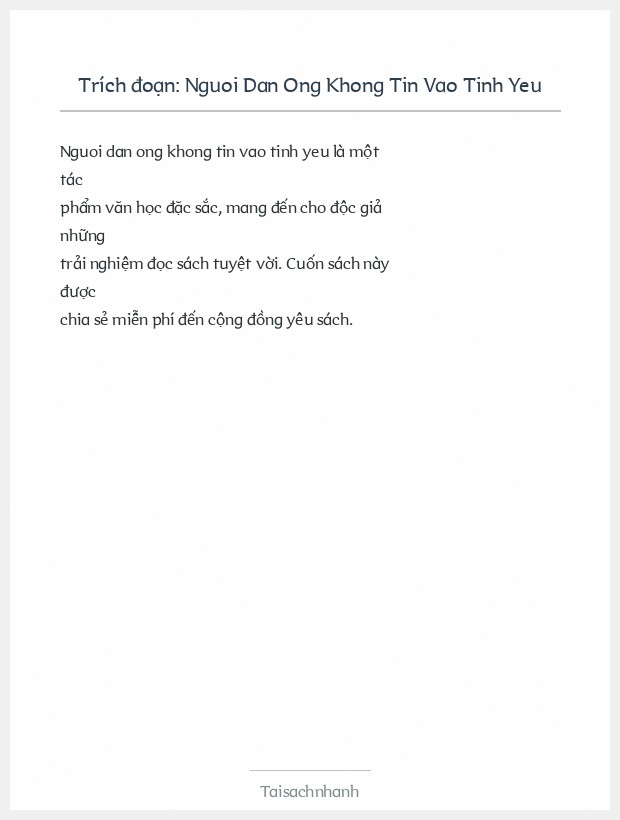 Trích đoạn Nguoi Dan Ong Khong Tin Vao Tinh Yeu