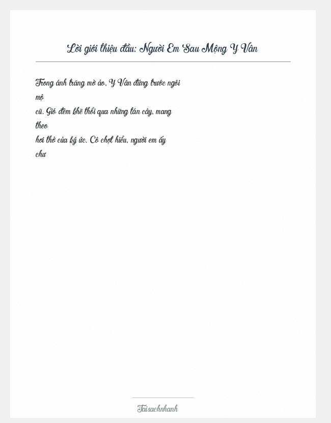 Trích đoạn Người Em Sau Mộng Y Vân