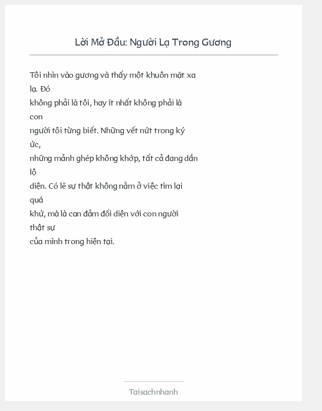 Trích đoạn Người Lạ Trong Gương