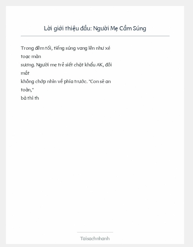 Trích đoạn Người Mẹ Cầm Súng