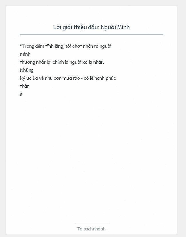 Trích đoạn Người Mình