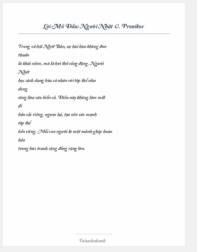 Trích đoạn Người Nhật V. Pronikov
