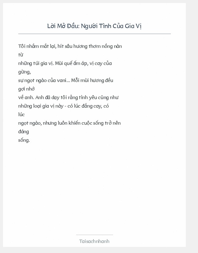 Trích đoạn Người Tình Của Gia Vị