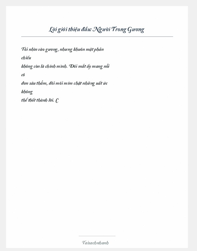 Trích đoạn Người Trong Gương