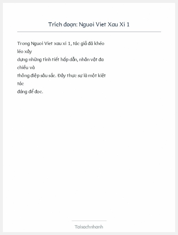 Trích đoạn Nguoi Viet Xau Xi 1