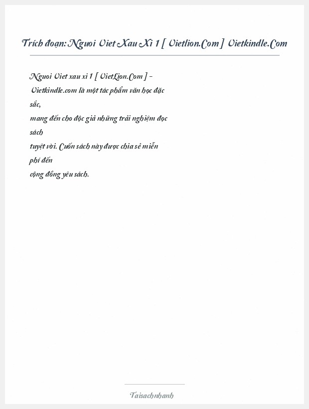 Trích đoạn Nguoi Viet Xau Xi 1 [ Vietlion.Com ] Vietkindle.Com