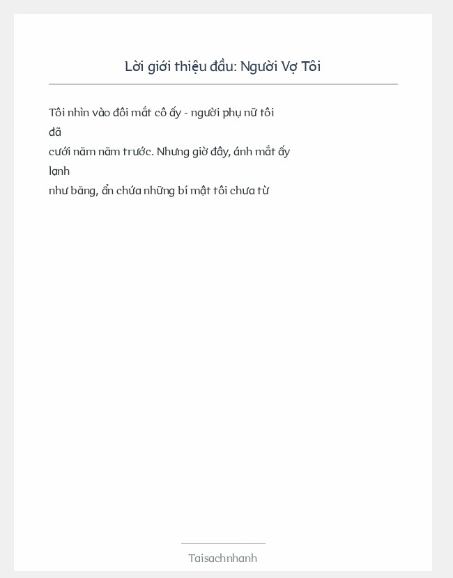 Trích đoạn Người Vợ Tôi