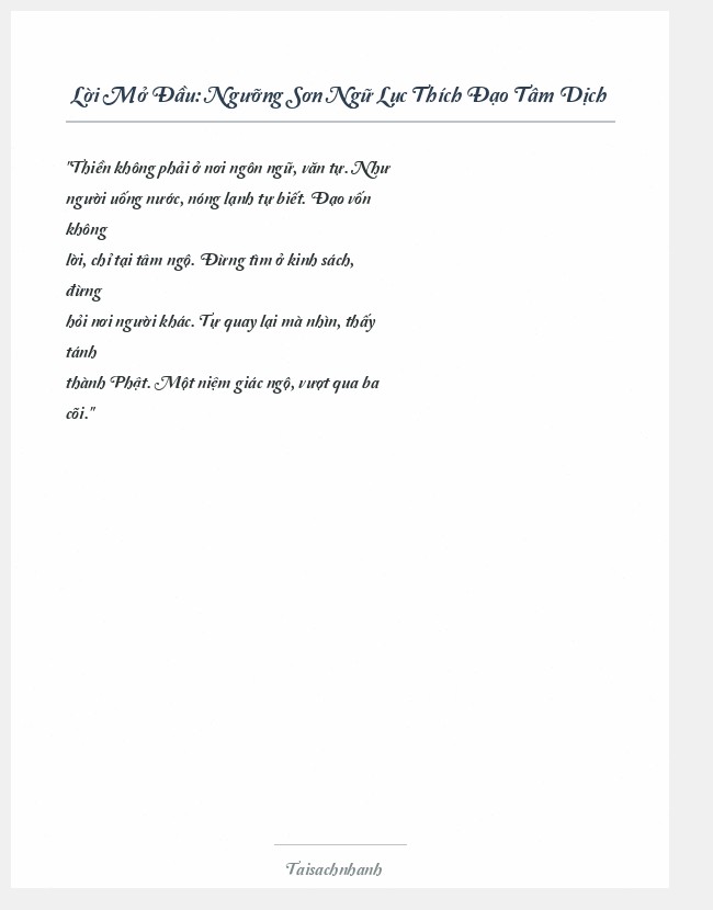 Trích đoạn Ngưỡng Sơn Ngữ Lục Thích Đạo Tâm Dịch