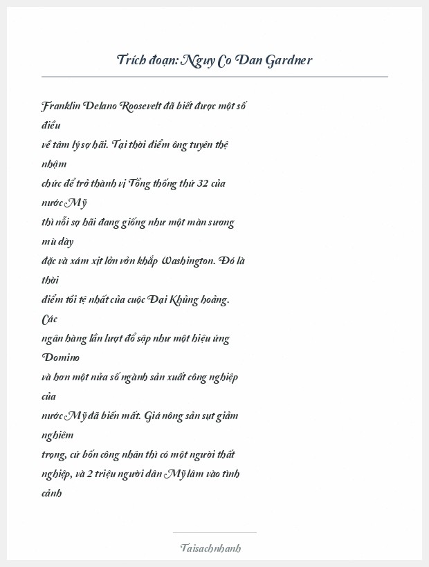 Trích đoạn Nguy Co Dan Gardner