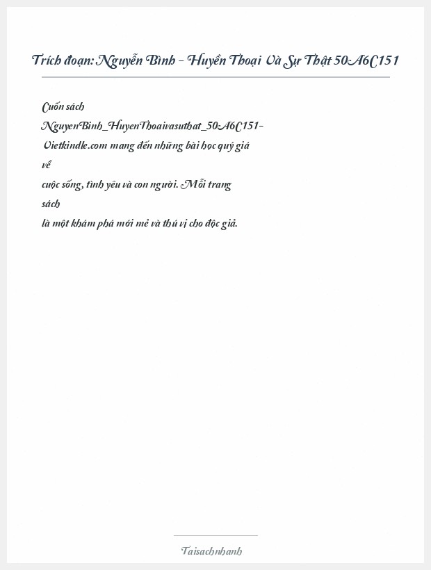 Trích đoạn Nguyễn Bình - Huyền Thoại Và Sự Thật 50A6C151