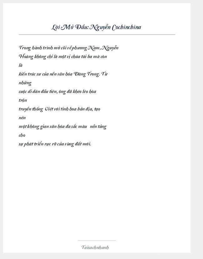 Trích đoạn Nguyễn Cochinchina