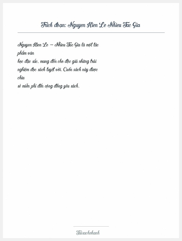 Trích đoạn Nguyen Hien Le Nhieu Tac Gia
