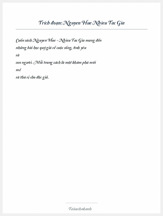 Trích đoạn Nguyen Hue Nhieu Tac Gia
