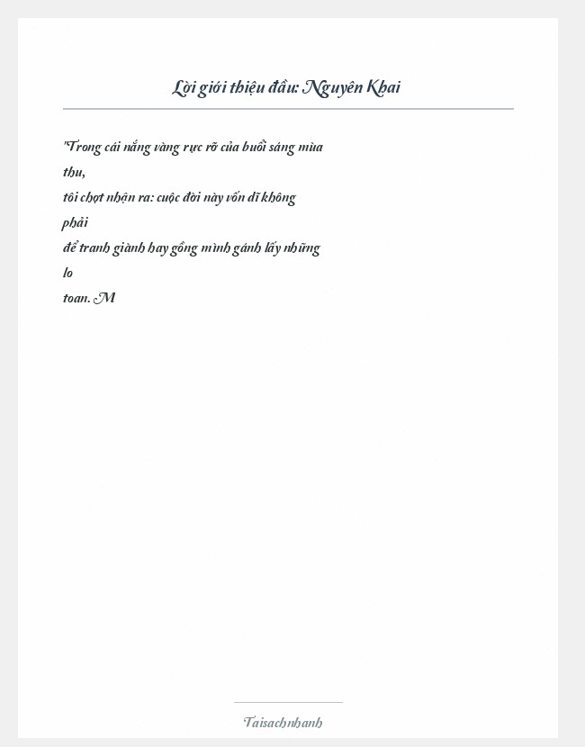 Trích đoạn Nguyên Khai