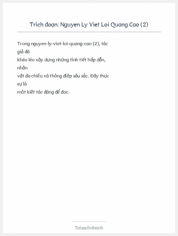 Trích đoạn Nguyen Ly Viet Loi Quang Cao (2)