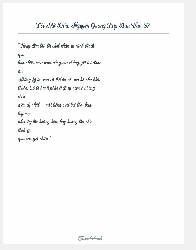 Trích đoạn Nguyễn Quang Lập Bản Văn 37
