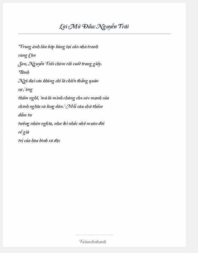Trích đoạn Nguyễn Trãi