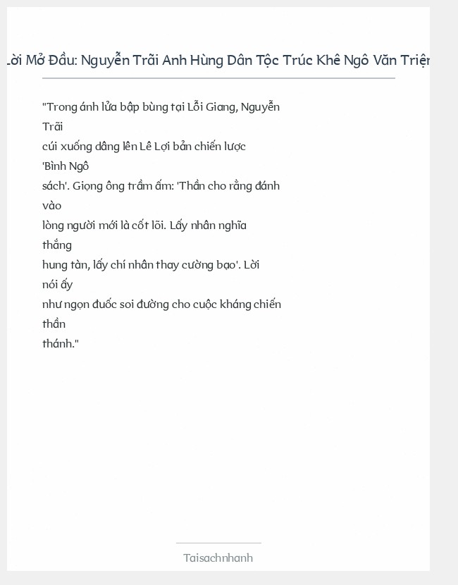 Trích đoạn Nguyễn Trãi Anh Hùng Dân Tộc Trúc Khê Ngô Văn Triện