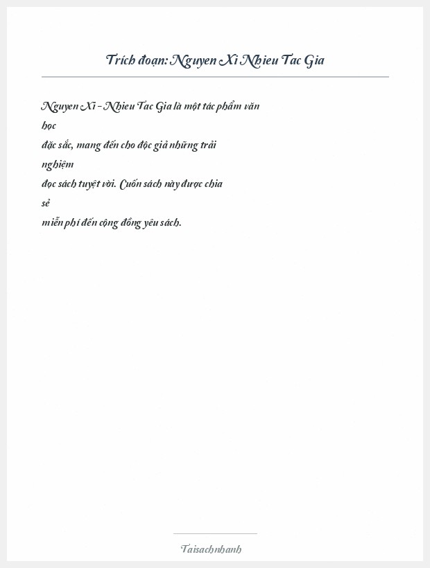 Trích đoạn Nguyen Xi Nhieu Tac Gia
