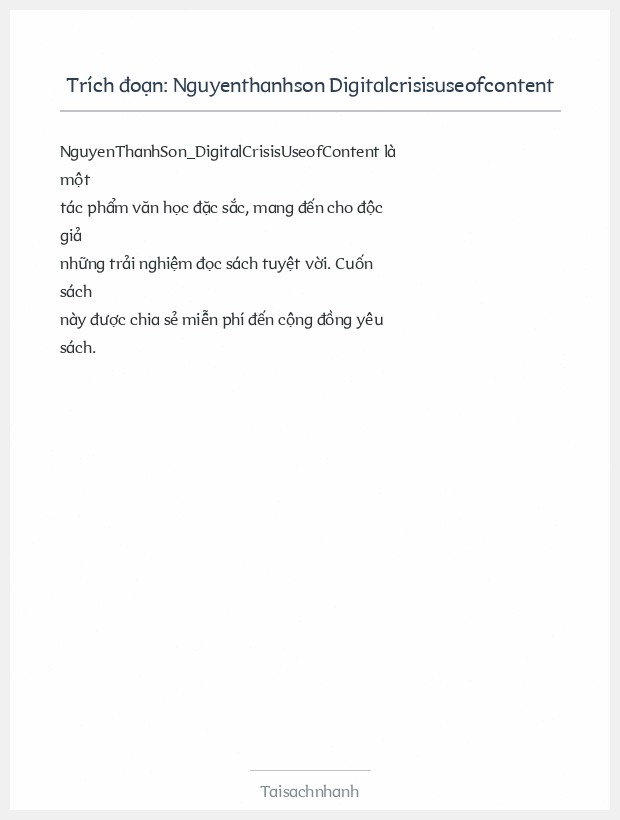 Trích đoạn Nguyenthanhson Digitalcrisisuseofcontent