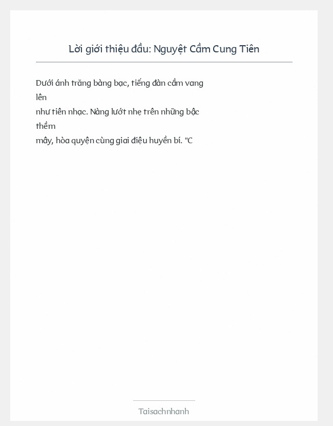 Trích đoạn Nguyệt Cầm Cung Tiên